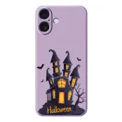 iPhone 17 Mobilskal med Halloween Castle Pattern TPU - Lila