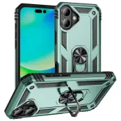 iPhone 17 Mobilskal med Kickstand - Svartgrön