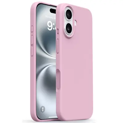 Mobilskal till iPhone 17 Silikon Microfiber Lining - Rosa
