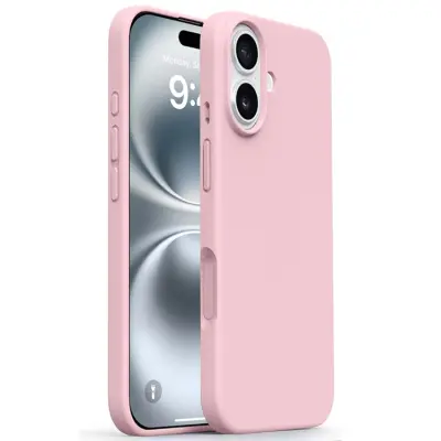 Mobilskal till iPhone 17 Silikon Microfiber Lining - Sakura Rosa