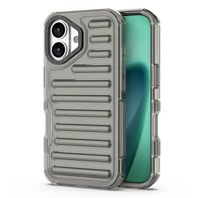 iPhone 17 Mobilskal Stripe Design Detachable - Grå