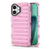 iPhone 17 Mobilskal Stripe Design Detachable - Ljusrosa