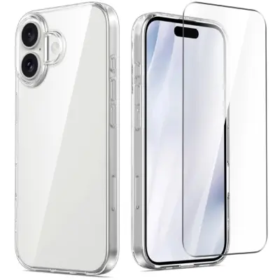 Mobilskal till iPhone 17 TPU med Härdat Glas - Clear