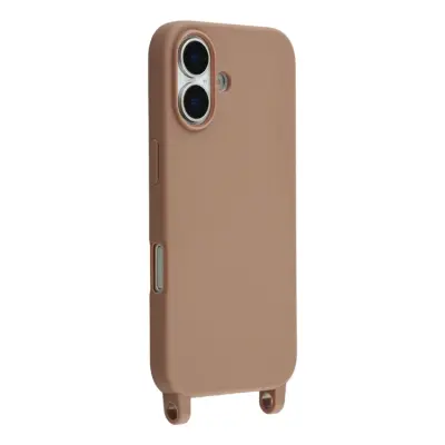 iPhone 17 Mobilskal TPU med Hål för Rem - Brun