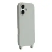 iPhone 17 Mobilskal TPU med Hål för Rem - Grå