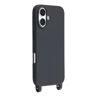 iPhone 17 Mobilskal TPU med Hål för Rem - Svart