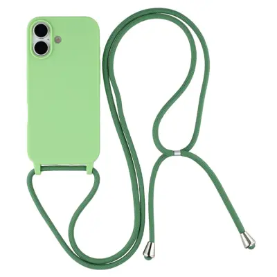 iPhone 17 Mobilskal TPU Shockproof med Lanyard - Grön