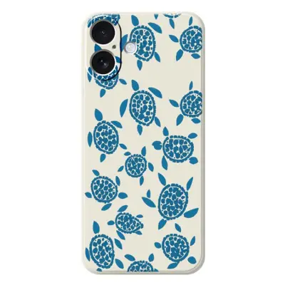 Mobilskal till iPhone 17 Turtle Pattern Straight Edge - Beige
