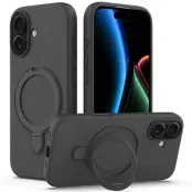 iPhone 17 Mobilskal MagSafe Kickstand PC + Silikon - Svartgrå