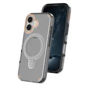 iPhone 17 Mobiskal MagSafe Med Kickstand TPU + PC - Svart