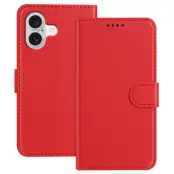 iPhone 17 Plånboksfodral Anti Drop - Röd
