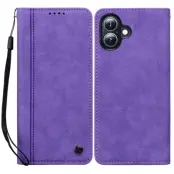 iPhone 17 Plånboksfodral med Rem Lines Pattern - Lila