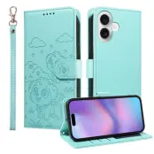 iPhone 17 Plånboksfodral RFID med handledsrem - Grön