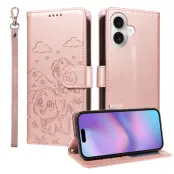 iPhone 17 Plånboksfodral RFID med handledsrem - Rosa