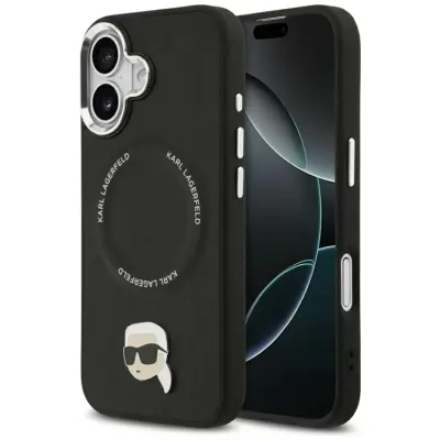 Karl Lagerfeld Mobilskal till iPhone 17 MagSafe Karl Pin - Svart