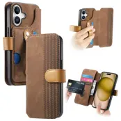 Plånboksfodral För iPhone 17 Armband Kickstand - Brun
