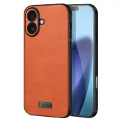 SULADA iPhone 17 Mobilskal PU-läder+TPU+PC - Orange
