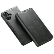 SUTENI iPhone 17 Plånboksfodral PU Läder - Svart