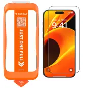 Torras iPhone 17 Härdat Glas Skärmskydd med Dust Removal Tool