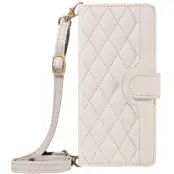 Trolsk Crossbody Rhombus Wallet (iPhone 17) - Vit