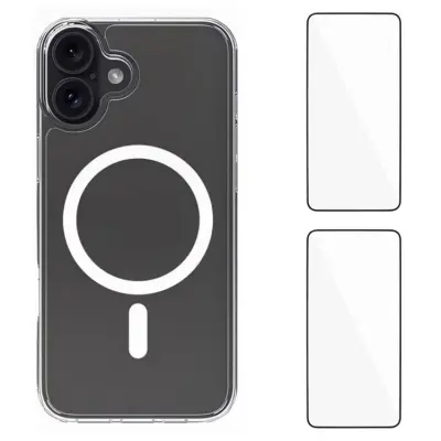 WANLONFENG iPhone 17 Mobilskal MagSafe + [2-Pack] Härdat glas