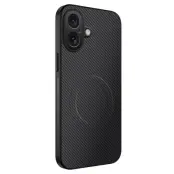 WANLONFENG iPhone 17 Mobilskal MagSafe Carbon Fiber TQ - Svart