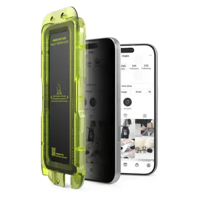 [2-Pack] Ringke Härdat Glas Skärmskydd För iPhone 18 Pro Max Privacy - Svart