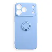 Mobilskal för iPhone 18 Pro Max Silikon Ring - Ljusblå