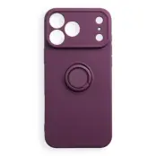 Mobilskal för iPhone 18 Pro Max Silikon Ring - Mörk Cherry