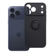 Mobilskal för iPhone 18 Pro Max Silikon Ring - Svart