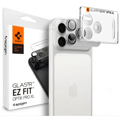 Spigen Glas.tR Optik Pro XL EZ Fit (iPhone 18 Pro Max) - Vinröd