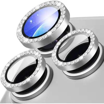 Trolsk Kameraskydd Glitter (iPhone 18 Pro Max) - Silver