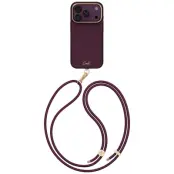 UNIQ Mobilskal För iPhone 18 Pro Max/17 Pro Max Coehl Mirelle - Burgundy