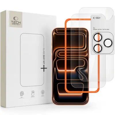 [3-Pack] Tech-Protect Härdat Glas Skärmskydd För iPhone 18 Pro Easy Set