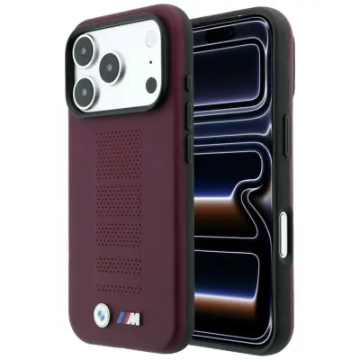 BMW Mobilskal För iPhone 18 Pro/17 Pro Magsafe M Blue Perfo - Burgundy