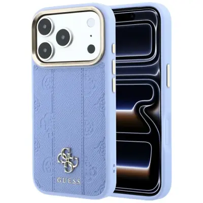 Guess Mobilskal För iPhone 18 Pro/17 Pro Magsafe Stripe Peony 4G Logo