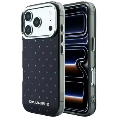 Karl Lagerfeld Mobilskal För iPhone 18 Pro/17 Pro IML Rhinestones - Svart