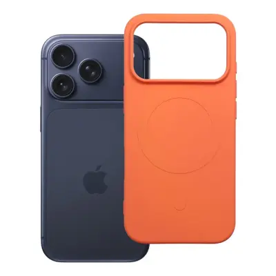 Mobilskal för iPhone 18 Pro Magsafe Silikon Big Hole - Orange