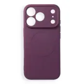 Mobilskal för iPhone 18 Pro Magsafe Silikon - Mörk Cherry