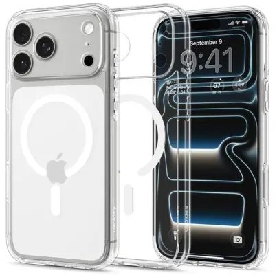 Spigen Mobilskal För iPhone 18 Pro/17 Pro Magsafe Ultra Hybrid - Clear/Vit