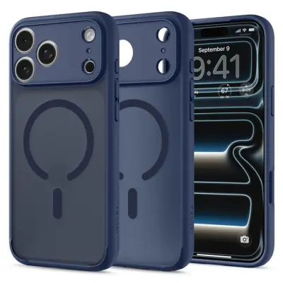 Spigen Mobilskal För iPhone 18 Pro/17 Pro Magsafe Ultra Hybrid - Frost Djupblå