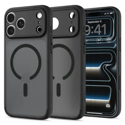 Spigen Mobilskal För iPhone 18 Pro/17 Pro Magsafe Ultra Hybrid - Frost Svart