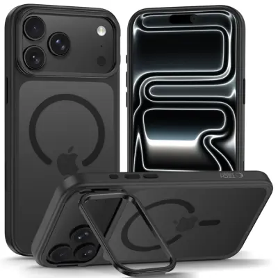 Tech-Protect Mobilskal För iPhone 18 Pro Magsafe Magstand - Matte Svart