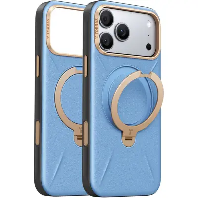 Torras Ostand Q3 VegSkin (iPhone 18 Pro) - Blå