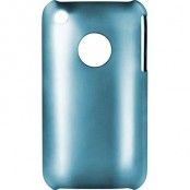 Plastskal till iPhone 3G/3Gs, skärmskydd, duk, kromad blå