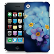 Skal till Apple iPhone 3GS - Blå blommor