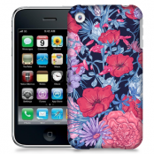 Skal till Apple iPhone 3GS - Blommor - Svart