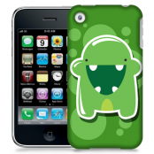 Skal till Apple iPhone 3GS - Bubbelmonster - Grön