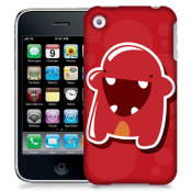 Skal till Apple iPhone 3GS - Bubbelmonster - Röd