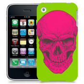 Skal till Apple iPhone 3GS - Dödskalle - Magenta